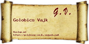 Golobics Vajk névjegykártya